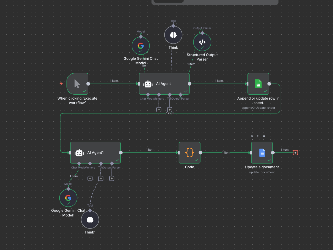 AI Workflow Design Google Gemini Chat Model Integratio workflow
