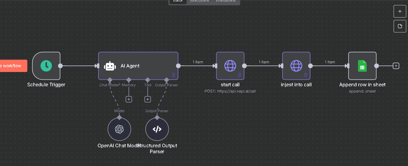 Ai Auto Interviewphone call service workflow